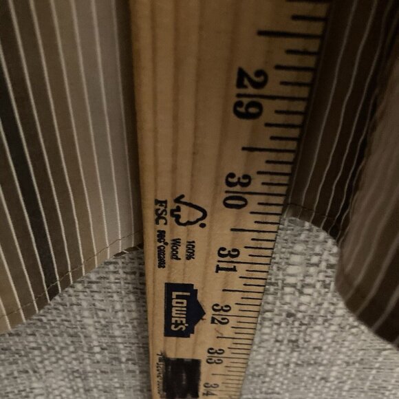 Murano Men's Modern Comfort XLA Long Sleeve Striped Button Up Dress Shirt Large - Picture 4 of 6